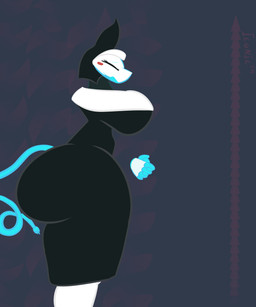 anthro big_breasts big_butt breasts butt clasped_hands clothed clothing eyes_closed fully_clothed huge_butt machine nun_outfit side_view smile solo standing iconictm deltarune undertale_(series) tasque_manager tasque_manager_(nun) darkner felid feline mammal robot 2026 5:6 hi_res