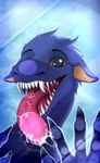 blu_dragon feral fluffy fur male screen solo tongue nasiya mythology derg_vic dragon furred_dragon furred_scalie mythological_creature mythological_scalie scalie absurd_res hi_res wallpaper