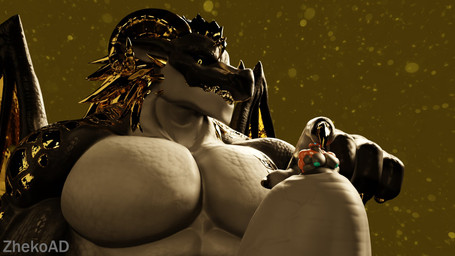 5_fingers abs anthro anthro_on_anthro anthro_pred anthro_prey areola barazoku big_muscles big_pecs black_body black_glans black_scales black_sclera blonde_hair bokeh bovid_horn caprine_horn claws cock_vore countershade_face countershade_scales countershading curved_horn duo erection extreme_size_difference facial_horn featureless_chest feet_first fingers foreskin front_view genitals glans glistening glistening_body glistening_claws glistening_hair glistening_horn glistening_markings glistening_scales gold_(metal) gold_scales gold_tooth golden_claws golden_markings grey_body grey_countershading grey_penis grey_scales hair horn huge_muscles huge_pecs humanoid_genitalia humanoid_penis larger_anthro larger_male larger_pred living_insertion looking_at_another looking_back looking_back_at_another looking_down looking_down_at_another male male/male male_pred male_prey micro muscular muscular_anthro muscular_male nipples nose_horn orange_body partially_inside pecs penetration penile penis pupils pushing pushing_down pushing_in scales simple_background size_difference smaller_anthro smaller_male teal_areola teal_eyes teal_nipples teeth text unretracted_foreskin urethral urethral_penetration vein veiny_penis vore wings yellow_background yellow_body yellow_claws yellow_eyes yellow_horn yellow_scales yellow_teeth zheko_(artist) mythology arzolath zheko dragon mythological_creature mythological_scalie scalie synth_(vader-san) 16:9 2023 3d_(artwork) artist_name digital_media_(artwork) hi_res widescreen