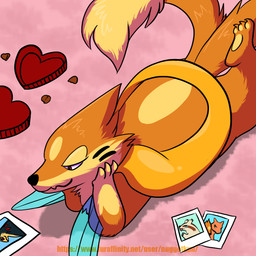 3_fingers 3_toes black_nose blue_body blue_eyes blue_fins blue_fur brown_eyes candy cheek_tuft chest_tuft chocolate dessert facial_tuft feet female feral fingers food fur holidays nude orange_body orange_fur orange_skin pawpads photo pink_background red_eyes simple_background solo toes tuft yellow_pawpads nugget_kun nintendo pokemon valentine's_day charizard floatzel generation_1_pokemon generation_2_pokemon generation_3_pokemon generation_4_pokemon linoone pokemon_(species) typhlosion 1:1 2019