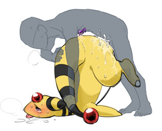 anal anal_beads anal_penetration ass_up bestiality blush bodily_fluids cum cum_in_vagina cum_inside double_penetration duo faceless_character faceless_male female feral from_behind_position fucked_silly genital_fluids human_on_feral interspecies male male/female male_on_feral male_penetrating orgasm penetration pokephilia sex sex_toy side_view simple_background tears tongue tongue_out translucent translucent_body vaginal vaginal_penetration white_background yellow_body yellow_skin komeko-nk nintendo pokemon anon ampharos generation_2_pokemon human humanoid mammal pokemon_(species)