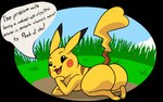 butt female grass looking_at_viewer looking_back lying_on_ground on_ground plant tall_grass magnificent-arsehole nintendo pokemon generation_1_pokemon pikachu pokemon_(species) 16:10 alpha_channel hi_res shaded simple_shading widescreen