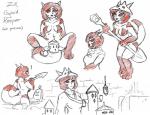 black_sclera breasts butt cleavage_cutout clothed clothing convenient_censorship cutout female glowing glowing_eyes hair horn keyhole_turtleneck looking_at_viewer not_furry nude short solo sweater text topwear turtleneck serth animal_crossing nintendo gyroid humanoid unknown_species hi_res sketch