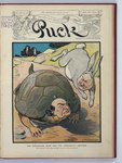 bald black_hair black_text caption duo facial_hair fur grass grey_body grey_fur hair humanoid_face humanoid_hands jumping looking_at_another looking_up male mustache plant political_cartoon politics road shadow shell text tree whiskers louis_glackens aesop's_fables public_domain puck_(magazine) the_tortoise_and_the_hare william_bryan william_howard_taft hare humanoid lagomorph leporid mammal reptile scalie tortoise turtle 1908 20th_century absurd_res ancient_art dated english_text hi_res signature