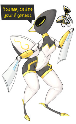 arthropod_abdomen black_body blade_arm breasts choker cleavage clothed clothing digitigrade female gold_(metal) gold_choker gold_jewelry gold_necklace golden_markings jewelry legwear leotard machine necklace pose simple_background slim solo strapless_clothing strapless_leotard thigh_highs white_clothing white_legwear white_leotard white_thigh_highs yellow_eyes fluffolio rimworld animal_humanoid arthropod arthropod_humanoid humanoid insect insect_humanoid mechanoid robot robot_humanoid scyther_(rimworld) colored digital_media_(artwork) full-length_portrait hi_res portrait