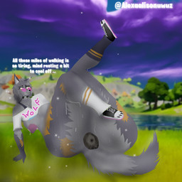 anthro anus big_butt bodily_fluids breasts butt clothed clothing dark_anus female footwear leaning legs_in_air raised_clothing shoes showing_chest socks solo sweat sweatdrop sweaty_butt alexaalisonuwuz(artist) epic_games fortnite wolfie_(fortnite) canid canine canis mammal wolf 1:1 2025 hi_res