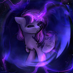 chest_tuft cosmic_background female feral horn looking_offscreen magic solo starry_eyes tuft wings sinrinf friendship_is_magic hasbro my_little_pony mythology twilight_sparkle_(mlp) equid equine mammal mythological_creature mythological_equine winged_unicorn absurd_res hi_res