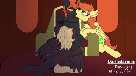 blush chair collar cunnilingus female female_penetrated feral feral_on_feral furniture genitals group group_sex horn hypnosis kiss_on_lips kissing leash leash_pull male male/female male_penetrating male_penetrating_female mind_control oral oral_penetration penetration penile penile_penetration penis penis_in_mouth sex spread_legs spreading tail threesome throbbing throbbing_penis throne throne_room vaginal vaginal_penetration wings darbedarmoc friendship_is_magic hasbro kinktober kinktober_2025 my_little_pony mythology fan_character changeling equid equine horse mammal mythological_creature mythological_equine pegasus pony winged_unicorn 16:9 2025 2d_animation animated hi_res high_framerate motion_tweening no_sound short_playtime webm widescreen