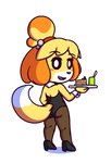 anthro bunny_costume clothing costume female footwear fur high_heels shoes solo yellow_body yellow_fur kcn animal_crossing nintendo isabelle_(animal_crossing) canid canine canis domestic_dog mammal shih_tzu toy_dog