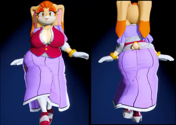 anthro big_breasts big_butt bracelet breasts brown_eyes brown_hair butt clothing female gloves hair handwear head_tuft jewelry lipstick long_ears makeup solo tan_body tuft walking prevence sega sonic_the_hedgehog_(series) vanilla_the_rabbit lagomorph leporid mammal rabbit 3d_(artwork) 3d_animation animated digital_media_(artwork) high_framerate no_sound short_playtime webm