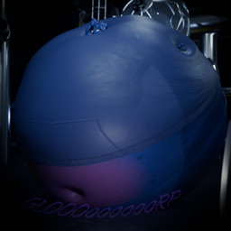 anthro belly belly_blush belly_expansion big_belly blue_body blue_fur blueberry_inflation blush body_blush body_inflation clothed clothing deep_navel expansion exposed_belly factory fur glorp huge_belly hyper hyper_belly hyper_inflation immobile inflation inside machine male markings navel scared solo sound_effects spherical_inflation spots spotted_body spotted_fur sunken_head sunken_limbs swollen_cheeks text three-quarter_view tracksuit wide_eyed absolutegoofny charlie_and_the_chocolate_factory joey_(buttercream) bird_dog canid canine canis domestic_dog golden_retriever hunting_dog mammal retriever 1:1 2025 3d_(artwork) digital_media_(artwork) hi_res
