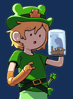 :o alternate_costume anthro belt bottomwear clothed clothing clover_(plant) container cup duo hair hat headgear headwear male mechanical_arm micro mug open_mouth plant prosthetic prosthetic_arm prosthetic_limb shirt t-shirt toony topwear discount-supervillain adventure_time cartoon_network finn_the_human jake_the_dog canid canine canis domestic_dog human mammal alpha_channel digital_media_(artwork)