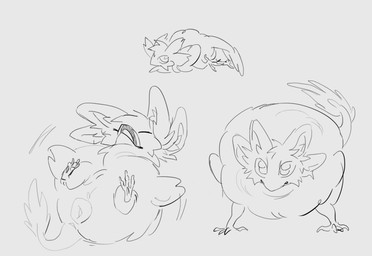 4_ears 4_toes animal_genitalia animal_vulva anus avian_legs biped bipedal_feral canine_genitalia canine_vulva chibi claws emanata eyes_closed feathered_wings feathers feet female feral flapping_wings fluffy fluffy_tail front_view fur genitals hair looking_at_viewer lying motion_lines multi_ear on_back open_mouth plump_labia presenting rear_view round_body side_view silly simple_background solo spread_legs spreading standing tail talons toe_claws toes tongue tuft vulva white_background white_body wings keshunya fyr_(fenrir784) avali avian bird 2025 digital_drawing_(artwork) digital_media_(artwork) hi_res monochrome multiple_scenes sketch sketch_page