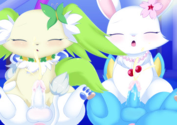 anthro anus balls big_tail blue_body blue_fur bodily_fluids brown_nose butterfly_(accessory) cherry_blossom cherry_charm cowgirl_position cum cumshot dim_lighting dwarfism ear_tuft ejaculation erection eyes_closed female female_on_top flower from_front_position fur genital_fluids genitals green_body green_ears green_eyes green_fur green_tail grey_mane group hand_on_leg happy humanoid_genitalia humanoid_penis jewelry male male/female male_on_bottom mane multicolored_body multicolored_fur neck_tuft necklace on_bottom on_top parallel_sex partner_swap pawpads penis pink_jewelry pink_necklace pink_nose plant prunus_(flower) red_eyes semi-anthro sex shortstack smile tail tuft two_tone_body two_tone_fur vaginal_fluids vaginal_fluids_on_penis vulva white_body white_fur yellow_body yellow_fur plushcrochet jewelpet sanrio sega_fave aussie_(aussieafterdark) granite_(jewelpet) peridot_(jewelpet) ruby_(jewelpet) canid canine canis domestic_dog felid fox hare japanese_hare lagomorph leporid lion mammal pantherine papillon toy_dog absurd_res hi_res