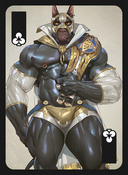 abs anthro areola barazoku biceps biped black_body black_fur bottomwear bulge championship_belt clothing deltoids ear_piercing ear_ring elbow_sleeves fur male male_anthro mask muscular muscular_anthro muscular_male muscular_thighs nipple_piercing nipple_ring nipples orange_sclera pecs piercing ring_(jewelry) ring_piercing shorts solo sports_mask sportswear suspenders wrestling_belt wrestling_mask yellow_bottomwear yellow_clothing yellow_shorts tooboshoo canid canine canis dobermann domestic_dog mammal pinscher 2021