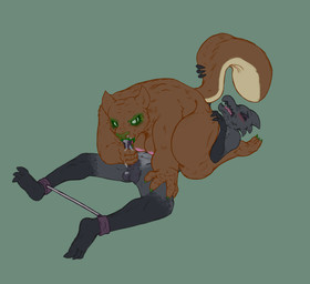 anthro areola balls blush blush_lines bodily_fluids butt butt_grab colored_nails countershading cum cum_in_nose cum_inside curvy_figure dominant dominant_female duo eyes_closed feet fellatio female femboy genital_fluids genitals green_makeup hand_on_butt hand_on_knee hand_on_leg holding_butt holding_legs_open holding_penis holding_tail larger_female leaning leaning_forward looking_aside makeup male mature_anthro mature_female nails open_mouth oral penile penis pink_areola pinned restraints sex sitting_on_another sitting_on_chest size_difference soles spreader_bar tail toes voluptuous axentooth illah_(axentooth) miri_(character) mammal reptile rodent scalie sciurid tree_squirrel digital_media_(artwork) hi_res