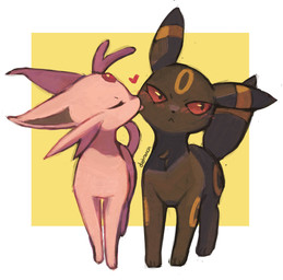 ambiguous/ambiguous ambiguous_gender black_body black_fur blush blush_lines duo eyes_closed feral forehead_gem fur gem heart_symbol licking markings paws purple_body purple_fur red_eyes ring_(marking) simple_background tail tongue dietranch nintendo pokemon eeveelution espeon generation_2_pokemon pokemon_(species) umbreon 2026 hi_res signature