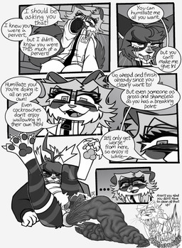 alternate_species anatomically_correct anatomically_correct_genitalia animal_genitalia animal_penis anthro body_control clothing cum_on_feces cumming_while_shitting duo ejaculation erection excessive_feces eyewear feces feline_genitalia feline_penis forced_pooping furrification genitals glasses hyper hyper_feces jacket male male/male penis pooping scatplay sheath solo text topwear wearing_glasses toxoplasmosis_(toxoplasmatinae) the_hundred_line:_last_defense_academy eito_aotsuki takumi_sumino domestic_cat felid feline felis mammal absurd_res alternate_version_at_source comic english_text hi_res monochrome