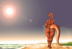 anthro beach butt curvy_figure female lanoro lights long_neck nude nude_beach outside pose rear_view seaside sky solo tail walking wide_hipped_female wide_hips trias dinosaurs_inc. sora_(trias) dinosaur diplodocid diplodocus prehistoric_species reptile sauropod sauropodomorph scalie pinup