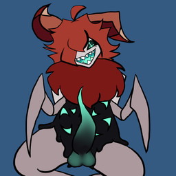 anthro balls genitals male multi_eye penis solo unusual_anatomy unusual_genitalia unusual_penis mastemamothpriest mastema_(mastemamothpriest) arthropod humanoid insect lepidopteran moth void_creature 1:1 absurd_res hi_res