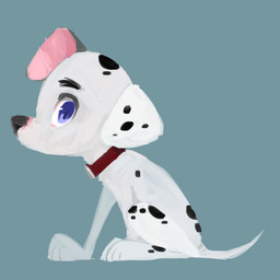 black_nose black_spots blue_eyes collar feral fur male markings red_collar solo spots spotted_body spotted_fur white_body white_fur console400 101_dalmatian_street 101_dalmatians disney dylan_(101_dalmatians) canid canine canis dalmatian domestic_dog mammal 2020 hi_res