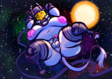 2_horns anthro armor balls belly big_belly big_breasts big_nipples breasts clothed clothing curvy_figure elderly erection eyeshadow facial_piercing fangs floating footwear fur genitals gynomorph hands_behind_head headgear helmet hooves horn horn_jewelry huge_breasts huge_hips huge_nipples huge_thighs humanoid_genitalia humanoid_penis intersex inverted_nipples jewelry legwear light looking_at_viewer makeup mature_gynomorph mature_intersex navel nipples nose_piercing nude obese obese_anthro obese_gynomorph obese_intersex open_mouth overweight overweight_anthro overweight_gynomorph overweight_intersex penis piercing puffy_nipples small_penis smile socks solo space spots spread_legs spreading star sun tail tail_tuft teeth thick_thighs thigh_highs thigh_socks tuft visor white_body white_fur white_skin wide_hips wittless-pilgrim bovid caprine goat mammal 2020 absurd_res colored digital_drawing_(artwork) digital_media_(artwork) hi_res lighting shaded signature watermark