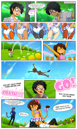accessory adolescent anthro black_hair blush brown_body brown_fur brown_hair butt cheering cheerleader cheerleader_outfit clothed clothing day detailed_background dialogue eyewear female fur giggle giggling glasses grey_eyes group hair hair_accessory light loli male nature nature_background orange_body orange_fur school_uniform sun sunlight text uniform young young_anthro young_female piporete jin_yorushika keiko_sakmat felid feline human lion mammal pantherine 2025 absurd_res comic digital_drawing_(artwork) digital_media_(artwork) digital_painting_(artwork) english_text hi_res multiple_scenes painting_(artwork) right_to_left signature url