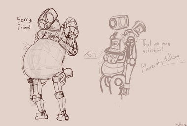 abdominal_bulge after_vore belly big_belly bodily_noises dialogue digestion digestion_noises interrobang machine male male_pred number rumbling_stomach same_size_vore simple_background soft_vore solo sound_effects talking_to_another talking_to_prey text vore vowelless vowelless_sound_effect cellcone apex_legends electronic_arts respawn_entertainment pathfinder_(apex_legends) android humanoid robot robot_humanoid digital_media_(artwork) english_text