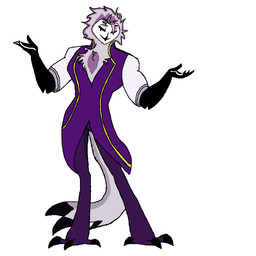 6_eyes anthro beak clothed clothing coat_tails feathers feet gesture grey_body legging leggings legwear male multi_eye muscular shirt shrug smile smiling_at_viewer smirk smirking_at_viewer solo standing tail tail_feathers talons toes topwear unbuttoned_shirt vest lotusflwr hellaverse helluva_boss fan_character ozford_ars_goetia_(lotusflwr) avian avian_demon bird goetia owl 1:1