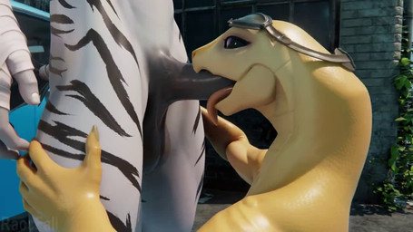 anthro balls biped duo erection eyewear faceless_character faceless_male fellatio female female_anthro female_focus female_penetrated genitals glasses holding_hips interspecies kneeling long_neck male male/female male_anthro male_penetrating male_penetrating_female nude oral oral_penetration penetration penile penile_penetration penis sex solo_focus standing tongue tongue_out tongue_out_fellatio raccfall slad_(modeler) marha_(sladdoska) zahr_(sladdoska) equid equine mammal reptile scalie snake zebra 16:9 3d_(artwork) 3d_animation animated digital_media_(artwork) no_sound short_playtime webm widescreen