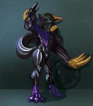 clothing gag hood latex solo suit suiting tail ravensflock kronas animate_inanimate living_clothing sergal