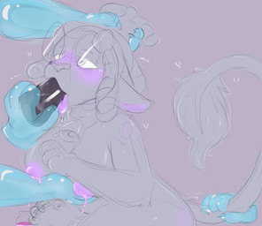 anthro blush bodily_fluids breast_milking breasts cowbell disembodied_hand dreadlocks drooling eyewear fellatio female ghost_hand glasses group hair horn lactating oral oral_penetration penetration penile pulling_hair saliva sex slightly_chubby slightly_chubby_female solo_focus touching_hair spicedire nana_(milkymoocat) bovid bovine cattle hybrid mammal absurd_res digital_media_(artwork) hi_res