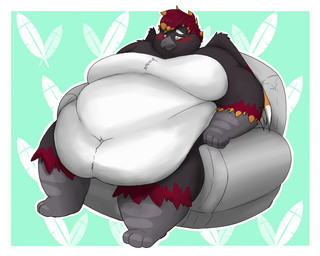 anthro beak belly big_belly biped blush chubby_cheeks furniture hair huge_belly hyper hyper_belly male moobs morbidly_obese morbidly_obese_anthro morbidly_obese_male nude obese obese_anthro obese_male overweight overweight_anthro overweight_male simple_background sitting sofa solo tiki truly032 tiki_kee avian bird parrot penguin 5:4 digital_drawing_(artwork) digital_media_(artwork)