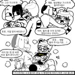 1:1 blush censored ddil duo eyewear glasses korean korean_text male male/male sex text wearing_glasses