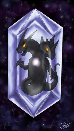 2_heads apode black_body claws crystal horn legless male multi_head orange_eyes serpentine solo kiminuria bandai_namco digimon mythology digimon_(species) draconcopode dragon moon=millenniummon mythological_creature mythological_scalie naga reptile scalie snake source_request