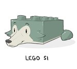 black_nose blursed_image cheek_tuft dot_eyes facial_tuft feral humor lego_brick male owo pun simple_background smile solo text tuft uwu visual_pun white_background taga beastars lego legoshi_(beastars) animate_inanimate canid canine canis mammal wolf 2020 hi_res icon meme