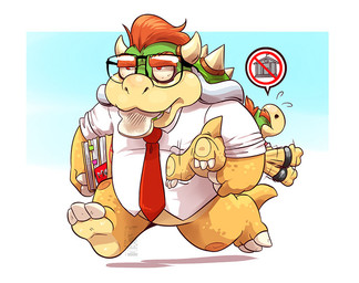 accessory anthro book bread clothing duo eyewear food glasses male necktie overweight overweight_male shirt simple_background topwear eclipticafusion mario_bros nintendo bowser bowser_jr. dragon_koopa koopa scalie 2019