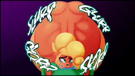 anthro blonde_hair bodily_fluids butt cum cum_from_eyes cum_from_nose cum_in_mouth cum_in_nose cum_inflated_belly cum_inflation cum_inside cumflated_belly deep_throat duo excessive_cum excessive_genital_fluids female genital_fluids green_body green_eyes hair hyper hyper_inflation inflation male male/female nude nude_female onomatopoeia oral oral_penetration orange_body penetration ponytail sound_effects tears text 7-light-of-shadows-7 activision crash_bandicoot_(series) coco_bandicoot bandicoot humanoid mammal marsupial mutant_humanoid 16:9 hi_res widescreen
