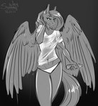 anthro breasts clothing feathers female nipples panties reward shirt slim smile solo spread_wings t-shirt topwear underwear water wet wet_clothing wet_shirt wet_topwear wings sunny_way friendship_is_magic hasbro my_little_pony mythology fluttershy_(mlp) equid equine horse mammal mythological_creature mythological_equine pegasus pony digital_drawing_(artwork) digital_media_(artwork) sketch