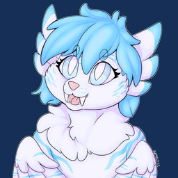 blue_hair chibi hair simple_background transparent_background symrea mythology felid mammal mythological_creature mythological_sphinx 1:1 alpha_channel hi_res