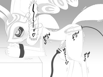 anal anal_penetration anthro antlers arms_tied biped black_sclera blush blush_lines bodily_fluids bound chest_tuft countershade_torso countershading cuff_(restraint) cum cum_while_penetrated cumshot dialogue digitigrade dildo dildo_in_ass dildo_insertion dildo_vibrator ejaculation electroejaculation electrostimulation erection eye_roll fluffy fluffy_tail genital_fluids genitals handcuffed handcuffs head_wings heart_symbol horn huge_wings inside internal internal_anal leaning leaning_forward leaning_on_object looking_pleasured male metal_cuffs mouthless multicolored_eyes narrowed_eyes neck_tuft object_in_ass orgasm orgasm_face penetration penile penis penis_milking penis_milking_machine pupils restraints sex_toy sex_toy_in_ass sex_toy_insertion shaking side_view simple_background solo speech_bubble tail tapering_penis text tremble_spikes trembling trembling_for_pleasure tuft unusual_wing_placement vibrator white_background wings x-ray_view ahab_null kirby_(series) kirby_and_the_forgotten_land nintendo fecto_elfilis alien chinchilla chinchillid mammal rodent starling_(kirby) 2022 4:3 digital_drawing_(artwork) digital_media_(artwork) greyscale hi_res japanese_text monochrome translation_check translation_request