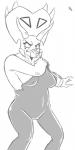 angry anthro breasts clothing female horn markings mole_(marking) non-mammal_breasts solo torn_clothing wardrobe_malfunction ashesg teenage_mutant_ninja_turtles general_zera ceratopsian dinosaur ornithischian prehistoric_species reptile scalie triceraton hi_res monochrome