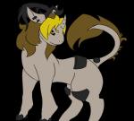 ambiguous_gender armor black_sclera cloven_hooves fur hooves horn piercing simple_background solo tartaurus hasbro my_little_pony alien equid mammal alpha_channel hi_res