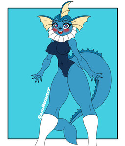 anthro anthrofied breasts clothing female heart_eyes heart_symbol legwear lingerie pokemorph presenting school school_uniform small_waist solo spread_legs spreading tail teacher thigh_highs uniform samrunner nintendo pokemon eeveelution generation_1_pokemon pokemon_(species) vaporeon hi_res