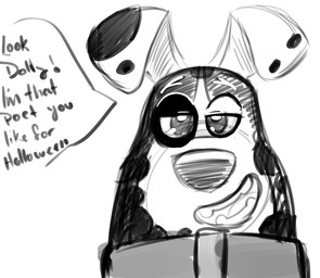 black_spots feral fur male markings solo spots spotted_body spotted_fur white_body white_fur kinglazereth 101_dalmatian_street 101_dalmatians disney doug_(101_dalmatians) canid canine canis dalmatian domestic_dog mammal