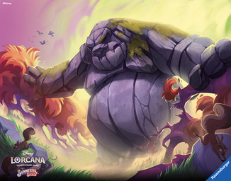 4_fingers all_fours ambiguous_feral ambiguous_gender belly big_belly black_eyebrows black_eyes brown_body brown_fur cloud dust_cloud extreme_size_difference eyebrows feathered_wings feathers feral fingers forest fur furrowed_brow grass grey_body group larger_humanoid larger_male light looking_at_another male moss outside overweight overweight_humanoid overweight_male pink_sky plant rock running_away size_difference sky smaller_ambiguous smaller_feral text tree wings alice_pisoni disney disney_lorcana frozen_(disney) ravensburger avian bird earth_giant_(frozen) elemental_creature elemental_humanoid humanoid mammal mineral_fauna mineral_humanoid rock_creature rock_golem rock_humanoid rodent sciurid spirit tree_squirrel 2024 colored copyright_name digital_drawing_(artwork) digital_media_(artwork) english_description english_text lighting official_art shaded