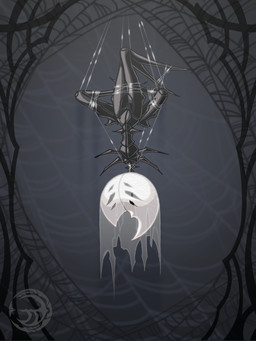 4_legs 6_eyes anthro arthropod_webbing bdsm bent_legs black_body bondage bound clothing empty_eyes featureless_chest featureless_crotch female glistening glistening_body horn legs_tied multi_eye neck_tied quadruped restrained_legs segmented_body slim_female small_waist solo spider_web spikes spikes_(anatomy) spread_legs spreading suspension translucent translucent_clothing upside_down veil wasp_waist white_face wide_hips eidel-elias-weise hollow_knight:_silksong hollow_knight_(franchise) team_cherry arachnid arthropod spider weaver_(hollow_knight) 2026 3:4 absurd_res hi_res