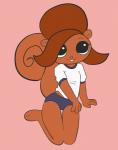 anthro brown_body brown_eyes brown_fur buckteeth camel_toe clothing covering covering_up female fur kneeling panties solo sport sportswear teeth underwear smekbo yandini hanna-barbera secret_squirrel_show penny_squirrel mammal rodent sciurid tree_squirrel absurd_res hi_res