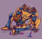 andromorph anthro armor blush bodily_fluids claws cute_fangs dildo dildo_in_pussy dildo_insertion fangs genital_fluids genitals green_eyes headgear helmet horn horned_helmet intersex lying machine male maleherm markings masturbation penetration penis precum purring pussy sex_toy sex_toy_in_pussy sex_toy_insertion solo spots spotted_body teeth text vaginal vaginal_fluids vaginal_penetration ghiralewd hasbro takara_tomy transformers transformers:_beast_wars transformers:cyberverse cheetor alien cheetah cybertronian felid feline mammal robot hi_res