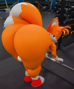 anthro balls barely_visible_genitalia barely_visible_penis bedroom_eyes bent_over big_balls big_butt bottom_heavy butt dumbbell exercise femboy freckles genitals gym gym_bench huge_butt hyper hyper_butt looking_at_viewer looking_back looking_back_at_viewer male narrowed_eyes pear-shaped_figure penis seductive smile smiling_at_viewer solo standing thick_thighs towel weightlifting weights wide_hips workout kirby_animatez uncle_aiden_(modeler) sega sonic_the_hedgehog_(series) miles_prower canid canine fox mammal red_fox true_fox 3d_(artwork) 5:6 digital_media_(artwork) hi_res